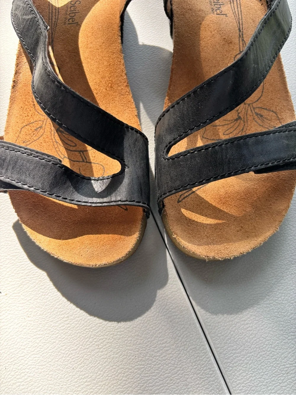 Josef Seibel Women’s Black Tonga Sandal EU 39